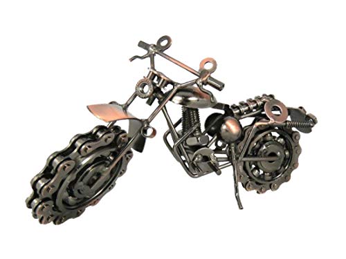 La Eisenhans B01-B11 Modelo Moto Off-Road Metal Moto Sammlerstück handgefertigt Hierro Escultura 21,0 cm x 7,0 cm x 12,0 cm