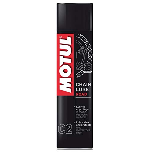 Motul - Grasa Spray lubricante para cadena Motul Chain Lube Road MC Care C2 2 - Bote de 400 ml