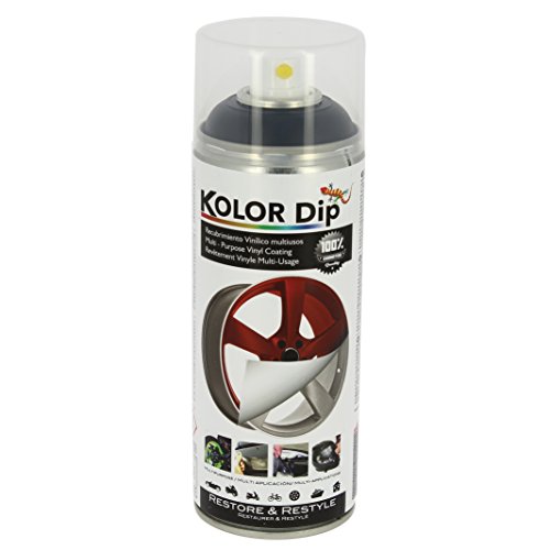 Kolor Dip Spain KD11001 Pintura en Spray con Vinilo Líquido Extraible, Negro Mate