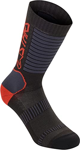 Alpinestars Calcetines Paragon Lite 19 Ropa, Negro/Rojo Brillante, M Unisex Adulto