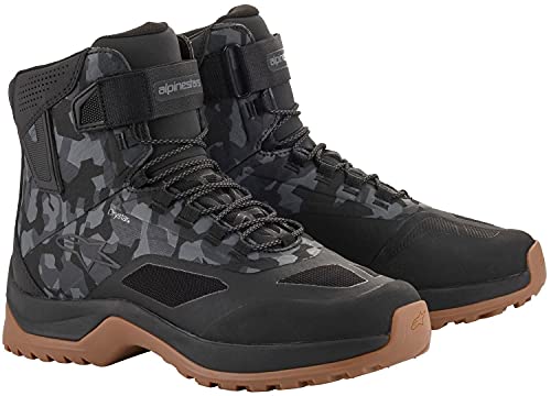 boots CR-6 DRYSTAR RIDING SHOES, ALPINESTARS (black/gray camo, size 12)