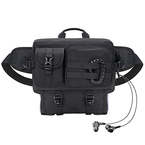 Mosucoirl Cangurera,Bandolera de Hombro con múltiples Bolsillos Bolso Bandolera para Hombres Mujeres Bolso Satchel Ligero con Correa Ajustable para Deportes al Aire Libre Senderismo Ciclismo Camping