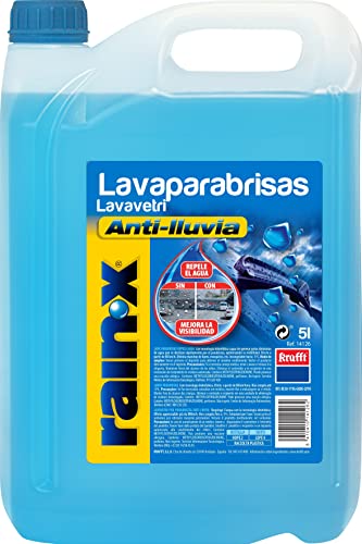 Rain-X Limpiaparabrisas Coche con Tratamiento Hidrofóbico y Anticongelante Coche hasta -5°C, 5 Litros