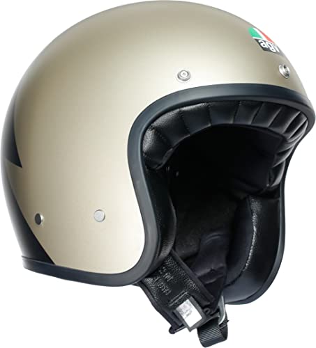 AGV X70 Volt Champagne Negro Casco De Moto Abierto Talla ML