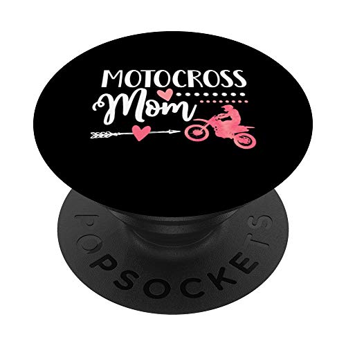 moto mamá dirt bike lindo motocross madre carreras atv regalo PopSockets PopGrip Intercambiable