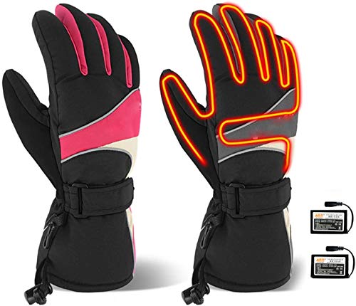 LRX Guantes Calefactables Moto Guantes calentados for los Hombres de Las Mujeres, la batería eléctrica Recargable térmica Calentador de la Mano for la Motocicleta del esquí Snowboard Bicicleta Caza