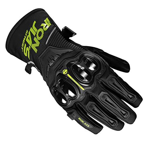 IRON JIA'S Guantes de Motos Invierno cálido Impermeable Cubierta Guantes de protección a Prueba de Viento Guantes Luvas Puede Pantalla táctil XXL Amarillo