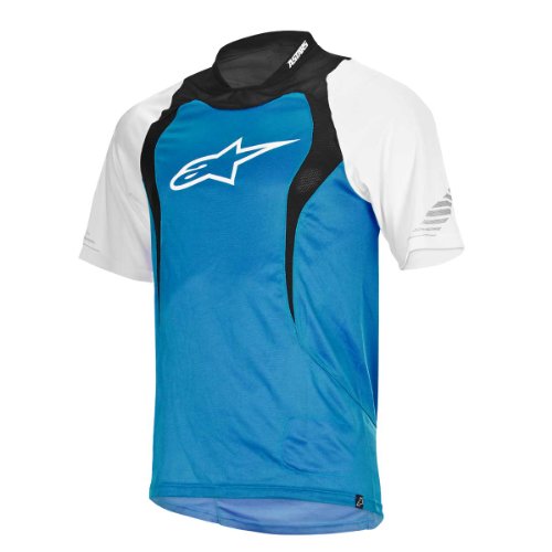 Alpinestars - Camiseta de Manga Corta para Hombre, Hombre, Color Electric Blue/White/Black, tamaño Small