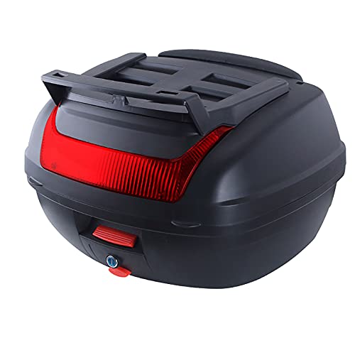 HDGFYTOR Baúl de Moto Universal 40L con Llaves y Accesorios Topcase Casco Moto Caja de Motocicleta Ciclomotores Scooter