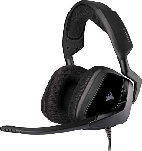 Corsair Void Elite Stereo Auriculares para Juegos Tejido Microfibra Transpirable, Almohadillas Espuma Memoria, Micrófono Omnidireccional Optimizado, Compatibles Varias Plataformas, Negro