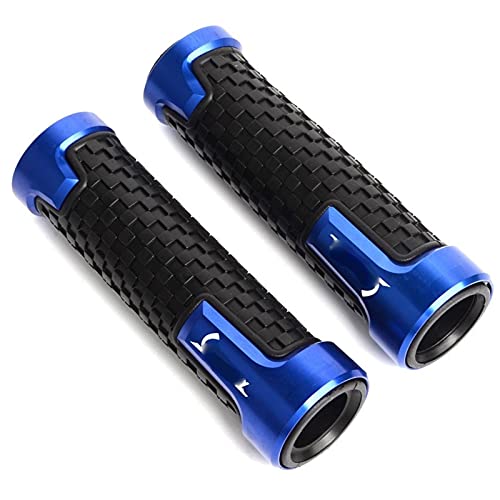 LOPART Accesorios Universales 22mm 7/8`` CNC Empuñaduras Antideslizantes para Motocicleta Empuñaduras De Motocross Manillar para P-iaggio para V-ESPA GTS 300 Agarraderas (Color : Blau)