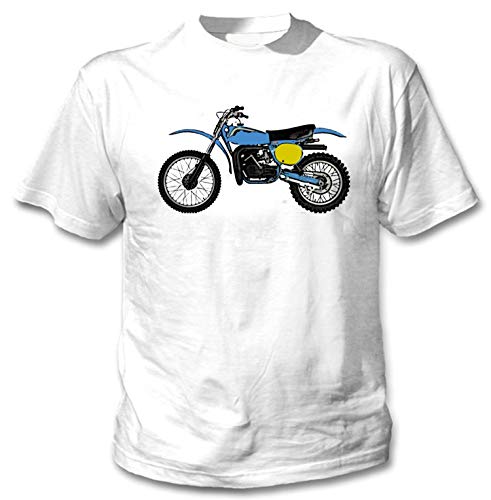 Teesandengines Bultaco pursang mkii 370 Camiseta Blanca para Hombre de Algodon Size Small