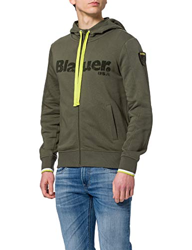 Blauer Felpa Aperta Cappuccio Sudadera con Capucha, 702 Verde Scarabeo, M para Hombre