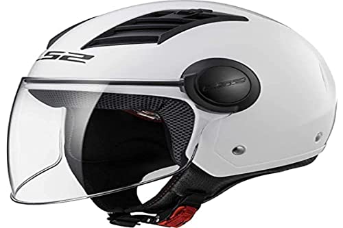 LS2, Casco jet de moto Airflow blanco, M