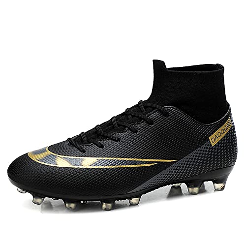 Botas de Fútbol para Hombre Zapatos de fútbol con Picos Altos Zapatos de Fútbol para Niños Botas de Fútbol Tacos Zapatos de Entrenamiento Profesional al Aire Libre Zapatillas de Deporte