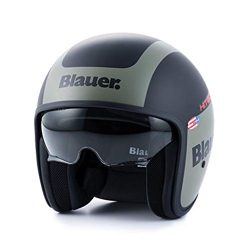 Blauer HT casco Pilot 1.1 HT gráfica G XL BLACK-GREEN MATT interno verde