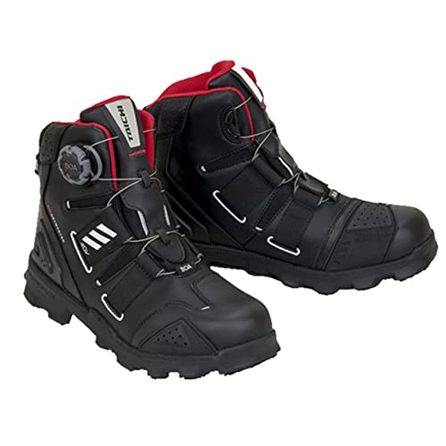 WUHX Zapatos de Moto para Hombre, Botines Cortos de Motocross de Cuero Impermeable, Zapatos de Moto Todoterreno, Botas Deportivas de Carreras,B-40