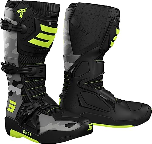 Shot Race 4 Botas de Motocross (Camo,40)