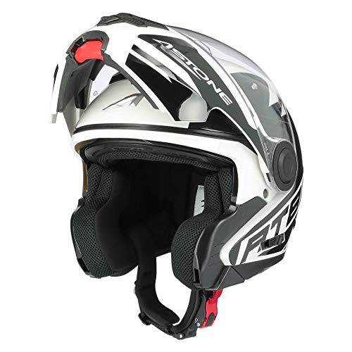 Astone, Casco Modular, RT800 Alias Negro Blanco, L