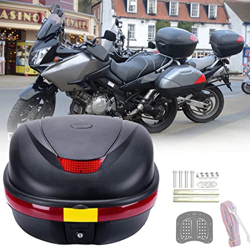 Universal Baúl De Moto 35L Maleta Scooter De Motocicleta Topcase con Dos Llaves Y Accesorios Baúl para Almacenamiento Casco (Color : There is a Lining)