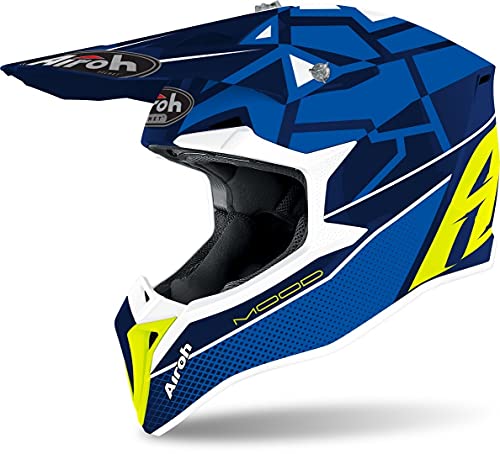 Airoh Helmet Junior Wraap Mood Blue Gloss Ys