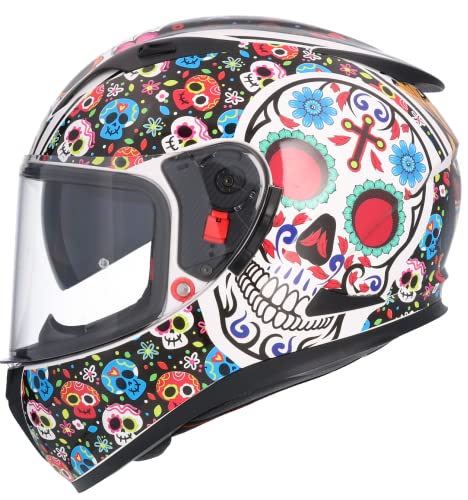 Casco Shiro SH 605 Modelo MEXKULL 2.0 Talla S (55/56) Casco Unisex Casco Integral HOMOLOGADO Casco Hombre Casco Mujer