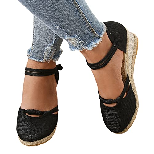 Sandalias Mujer Verano Plataforma Senderismo Calzado Informal Pantuflas Sandalia Fondo Grueso de Cuña Clásicos Casual Antideslizantes Zapatos de Comodas Transpirables Zapatos Bohemias Elegantes