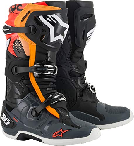 Alpinestars Crosslaarzen Tech 10 Black/Grey/Orange-45.5 (EU)