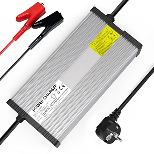 58.4V 15A Cargador de batería LiFePO4 para baterías Recargables de Ciclo Profundo de fosfato de Hierro y Litio de 48V