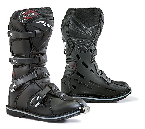 FORMA Botas de Moto para Niño y Junior Cougar Homologado CE, Negro, 36