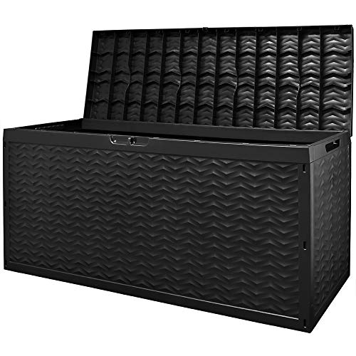 Deuba Caja de Almacenamiento 320L Arcón Exterior Baúl Organizador Cofre de Cojines Cajón 120x45x60cm