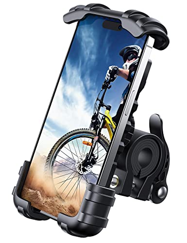 Lamicall Soporte Movil Bicicleta, Soporte Motocicleta - Rotación 360° Soporte Manillar para iPhone 14 Pro Max Plus, 13/12 /11 Pro Max, Mini XS XR X 8 7, Samsung S10 S9 S8, Huawei, 4.7-6.8