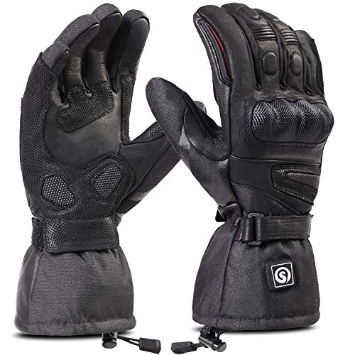 Guantes con calefacción para hombres y mujeres, guantes eléctricos Guantes con calefacción para motocicletas, esquí, senderismo, ciclismo, caza, Raynaud y artritis (S)