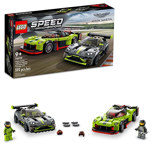 LEGO Speed Champions Aston Martin Valkyrie AMR Pro y Aston Martin Vantage GT3 76910 - Kit de construcción para niños mayores de 9 años (592 piezas)