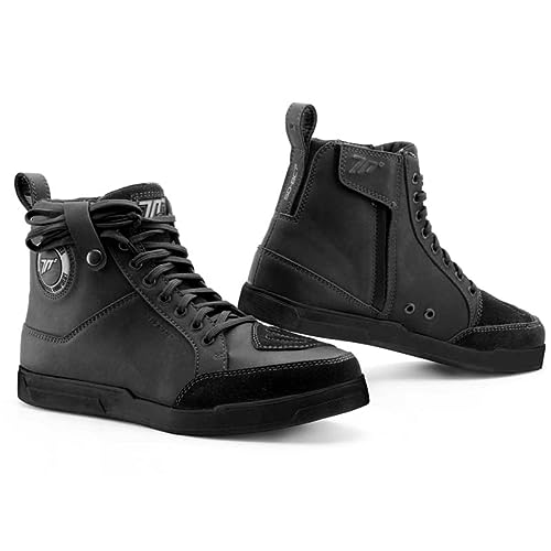 SEVENTY Botas de Moto Urban BC7 Negro | Unisex Hombre y Mujer Homologadas CE (42 EU)