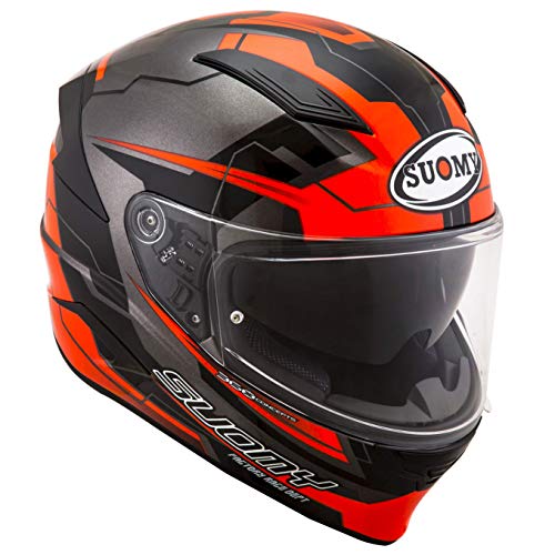 Suomy - Casco Speedstar Camshaft, Color Naranja y Gris, Talla S