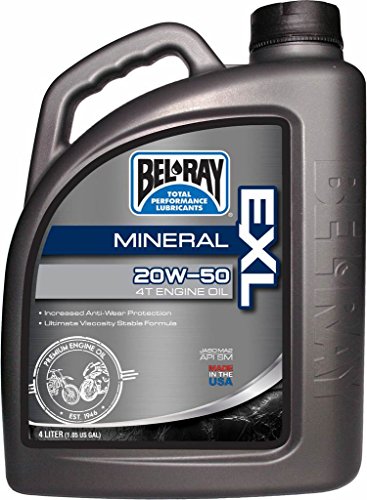 BEL RAY - 35955 : Garrafa 4 L Aceite Bel-Ray Motor 4T Exl Mineral 20W-50