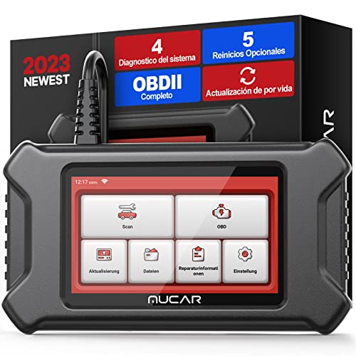 mucar Maquina Diagnosis Coche,CS4 Diagnosis Coche Multimarca con 5 Servicios Especiales(Aceite/EPB/SAS/TPMS/ETS)&4 Diagnósticos del Sistema(ABS/SRS/ECM/TCM), Obd2 Diagnosis Española Actualizada Gratis