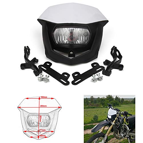 Faros delanteros universales Blancos Faros Farola Farola Máscara Luz de circulación Luces de señal de giro para ATV Scooters Dirt Pit Bike Enduro