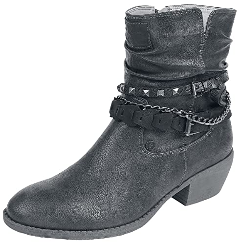 Rock Rebel by EMP Mujer Botas Negras con Adorno de Estrella EU38