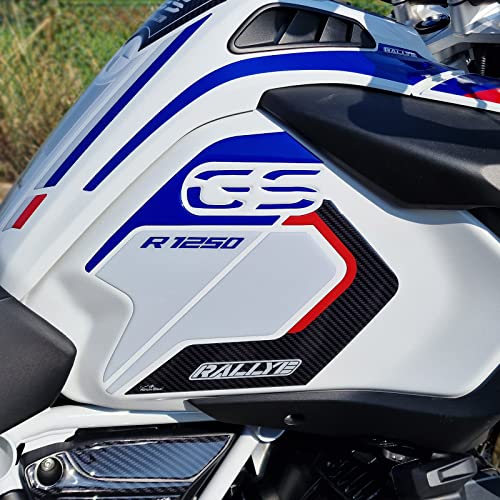 Resin Bike Adhesivos de Moto Compatibles con BMW R 1250 GS Adventure Rallye 2022. Protecciones Laterales de Tanque Moto de Choques y Arañazos. Adhesivos 3D Resinados