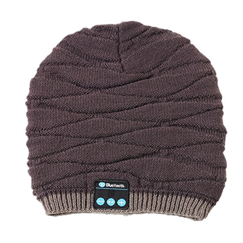 Z-P Unisex Fish Patterns Bluetooth Stereo Music Wireless Phone Music Listening Multifunction Thicken Knitted Warm Hat