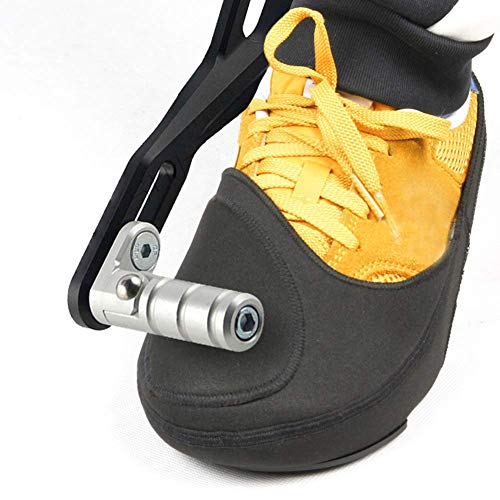 ZQEDY Botas de Motociclista Protector, Palanca de Cambios Accesorios para Antideslizante Zapatos Botas de Motociclista Protector - Negro, Free Size