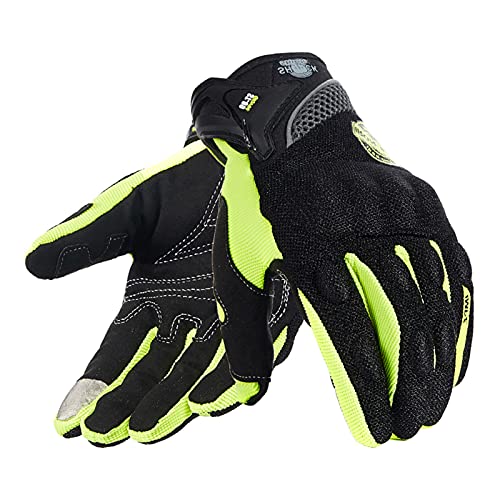 BORLENI Guantes de Moto, Dedo Completo Guantes de Moto con Pantalla Táctil Guantes de Nudillos