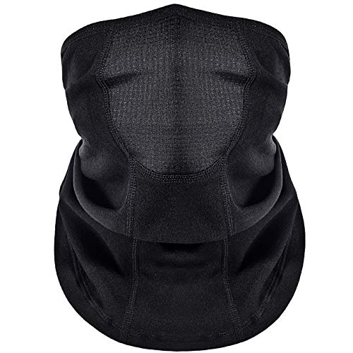 JTENG Braga Cuello Moto Calentador de Cuello Deporte Calentador Pasamontañas Multifuncional Máscara de Esquí Gorro Invierno Hombre Ciclismo Correr Aire Libre（Negro）