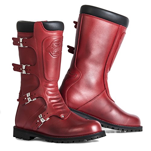 STYLMARTIN Continental Motorcycle Boots, Rosso, talla 40