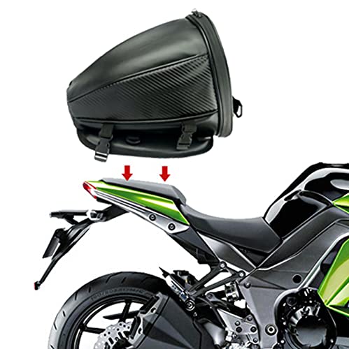 BIGFOX Bolso Trasero de Motocicleta,Impermeable Bolsa para Motos con Cremallera y Compartimento para Depósito de Cascos y Equipajes