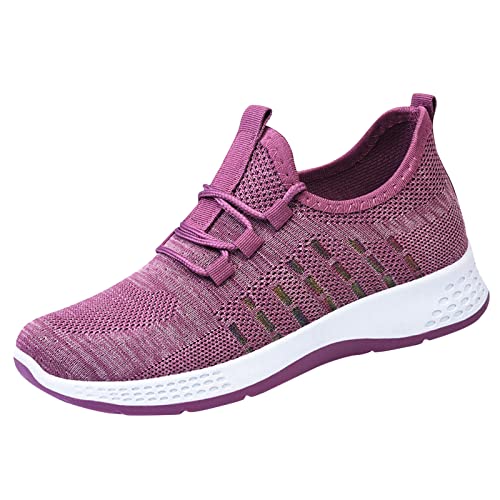 Zapatillas Deportivas Mujer Zapatos para Mujer, Tela para Correr, Zapatos Transpirables para Mujer, Zapatillas Deportivas, Zapatillas Deportivas de Malla para Mujer Barato Mujer (Purple, 39)