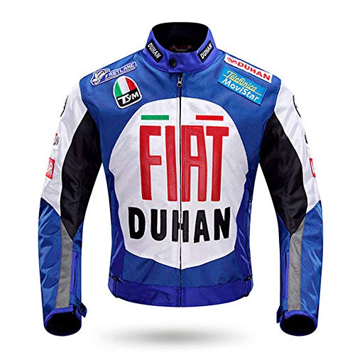 Chaqueta De Moto, Maillot De Motocross De Verano, Armadura De Cuerpo Completo De Motocicleta Chaqueta De Protección De ATV De Motocross De Street Street Con Armadura CE (Azul,L)