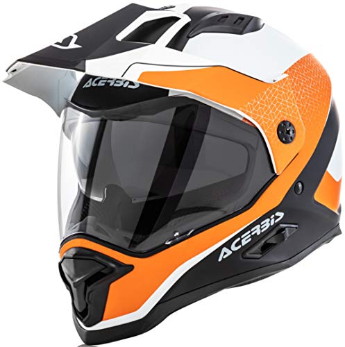 Acerbis Casco Reactive GRAFFIX VTR Blanco/Naranja L, Hombre, Multicolor